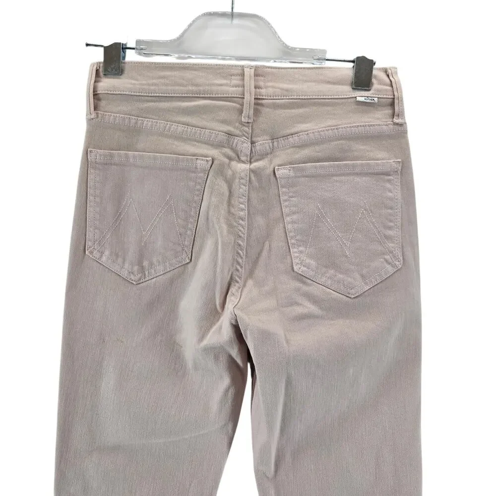 Mother jeans Womens 27 The Dazzler Hover Date Night Light Pink Straight Leg Crop - Picture 5 of 12